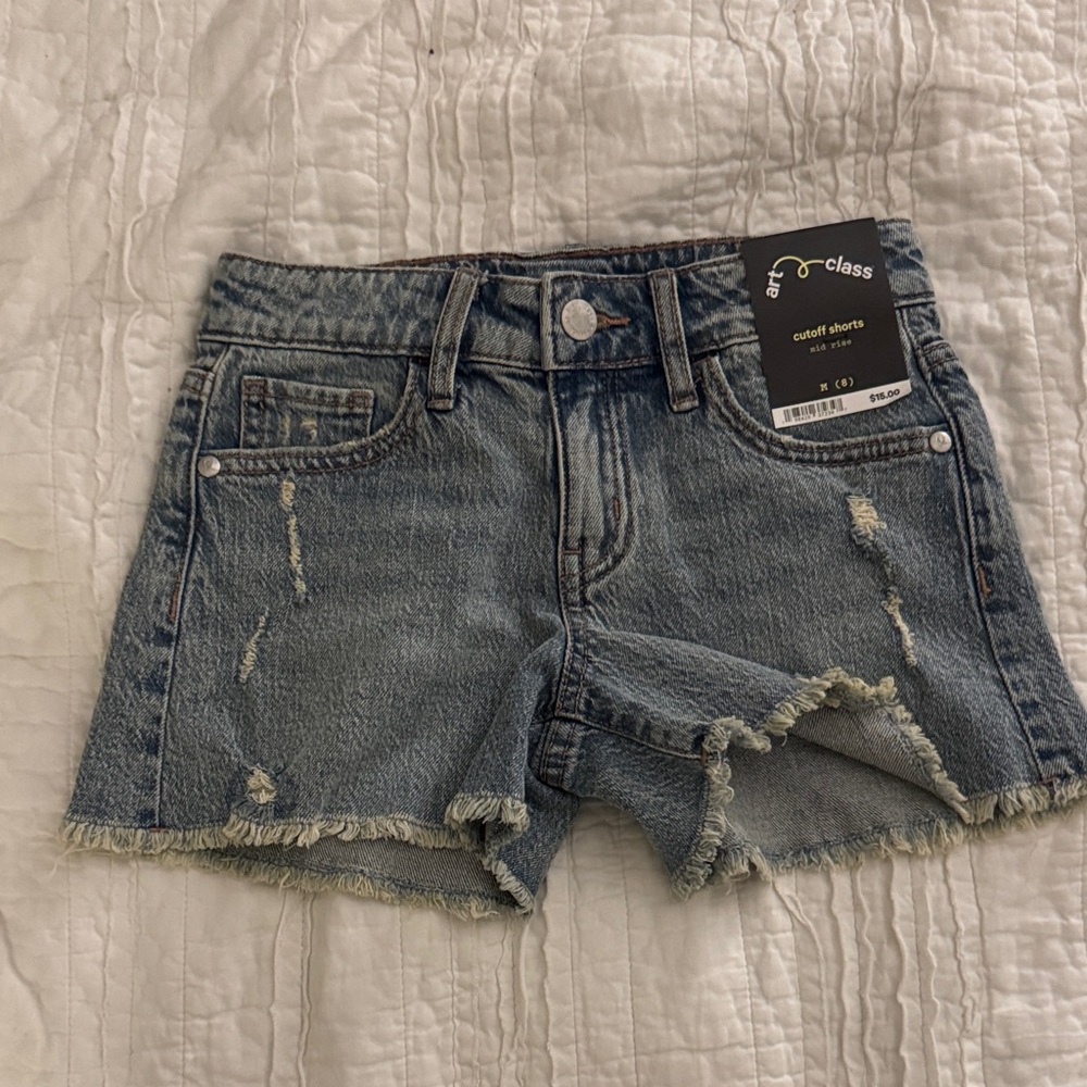 Art Class Distressed Blue Jean Shorts